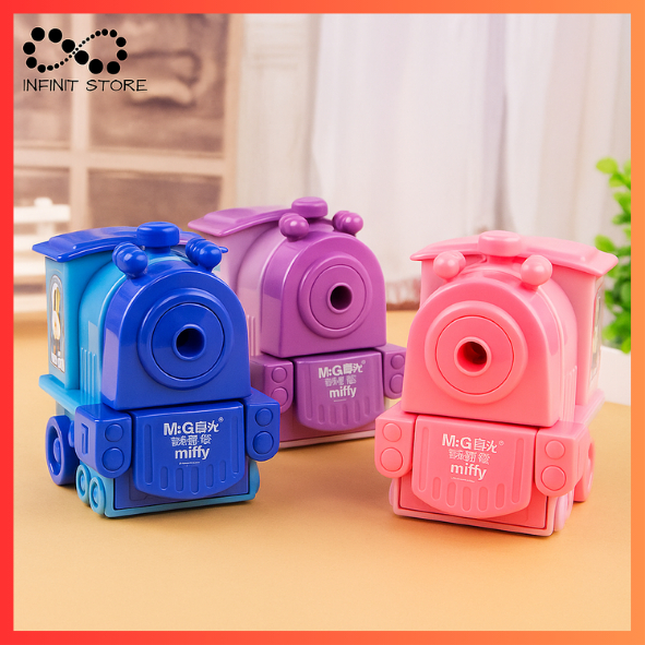 Apontador De Lápis De Trem Manual Com Armazenamento Para Crianças Kids