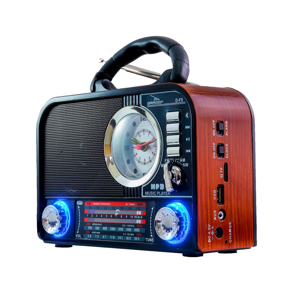 Rádio Retro Acabamento Luxo Premium Bluetooth Caixa de Som Antiga Vintage Am Fm Sw