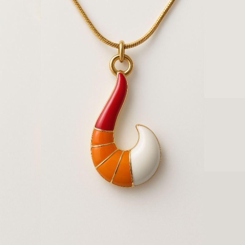 Colar Infantil Raposa Laranja com Pingente Metal Esmaltado🦊 Presente Crianças Acessório Temático