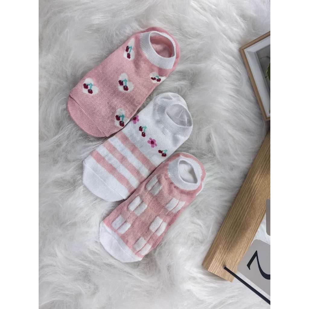 KIT DE MEIAS SAPATILHA COM ESTAMPA - KITS COM 3/6/12 PARES 35-40 SILICONE
