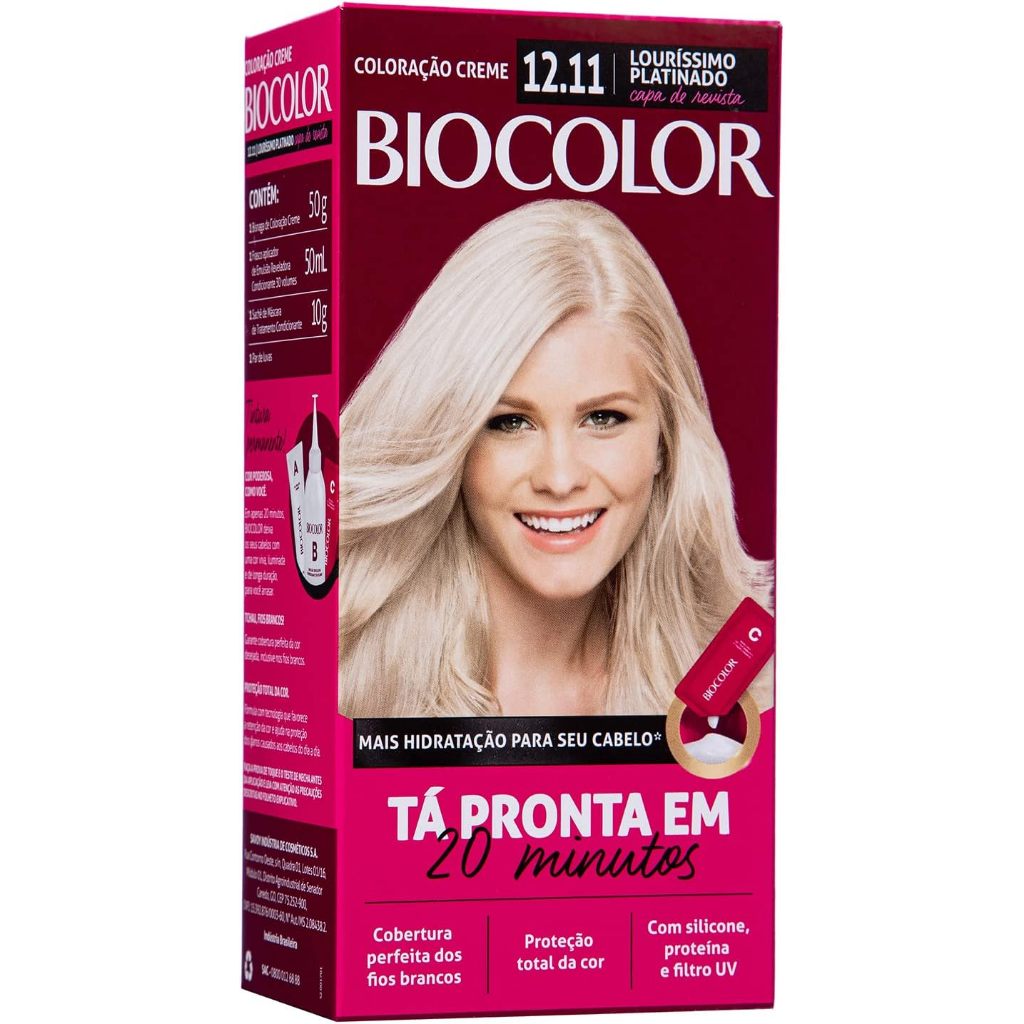 Tinta De Cabelo Biocolor Lourissimo Ousado 12.11 Mini em Oferta na Shopee
