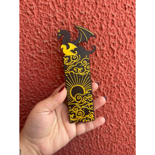 Marcador de página quarta asa preto com dourado Dragão feito em impressora 3D em Oferta na Shopee