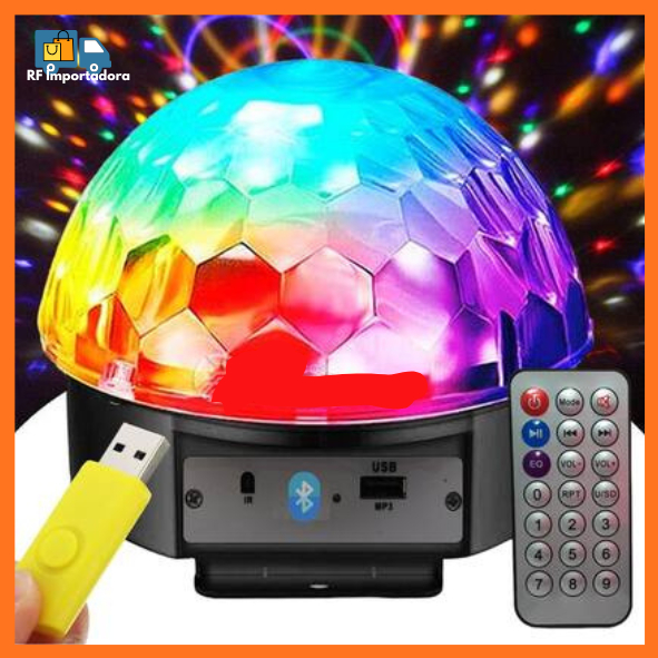 Globo Luz Bola Mágica DJ Iluminação de Festa Palco Jogo de Luz Colorida Com Bluetooth e Controle