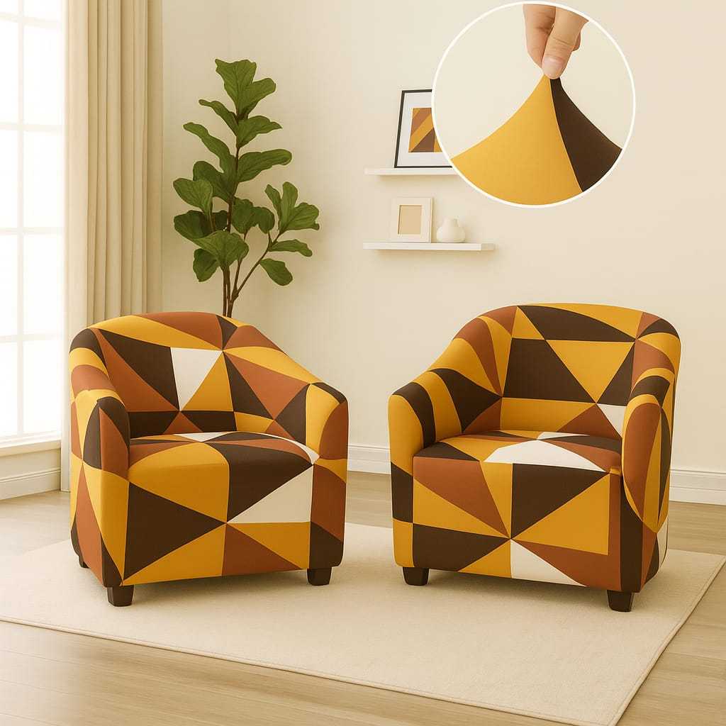 Kit 2 Capas   ESTAMPADA Estilo Ferradura para Poltrona  – Malha Gel  Elástica Encaixe Fácil e Seguro em Oferta na Shopee