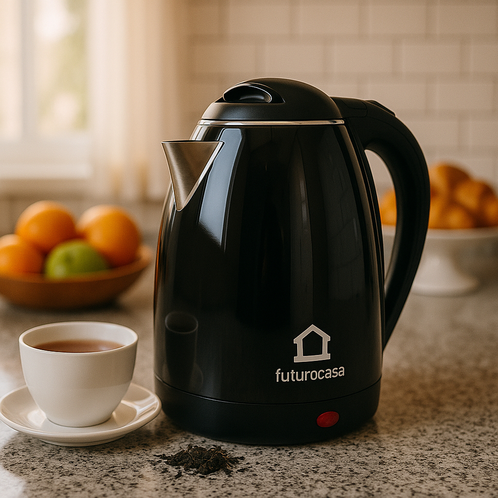 Chaleira Elétrica Jarra Bule Garrafa Inox Plástico Jarro 1,8 Litros 1800w Potência 220v Preto