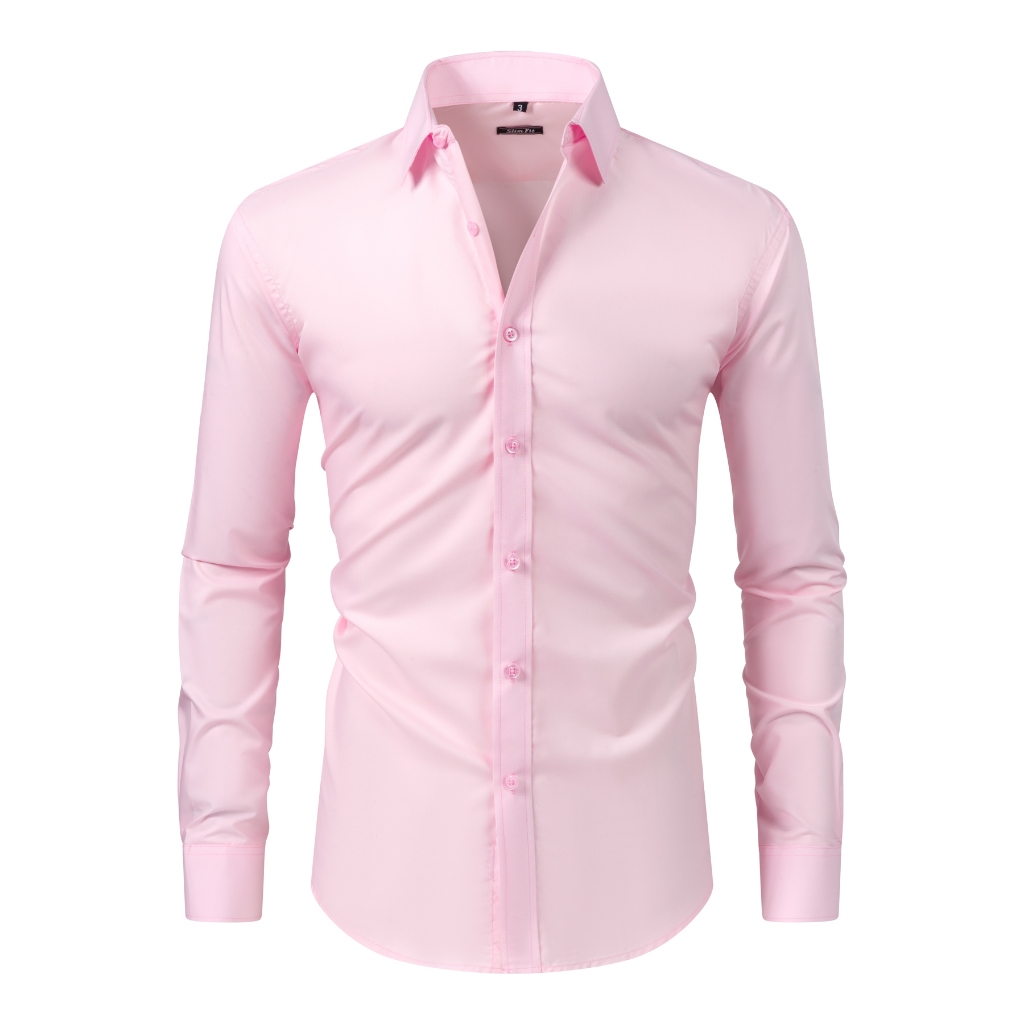 Camisa Social Masculina Microelástica para Trabalho e Dia a Dia em Oferta na Shopee
