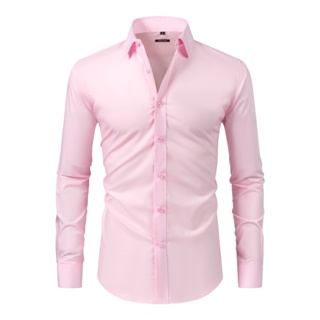 Camisa Social Masculina Microelástica para Trabalho e Dia a Dia em Oferta na Shopee