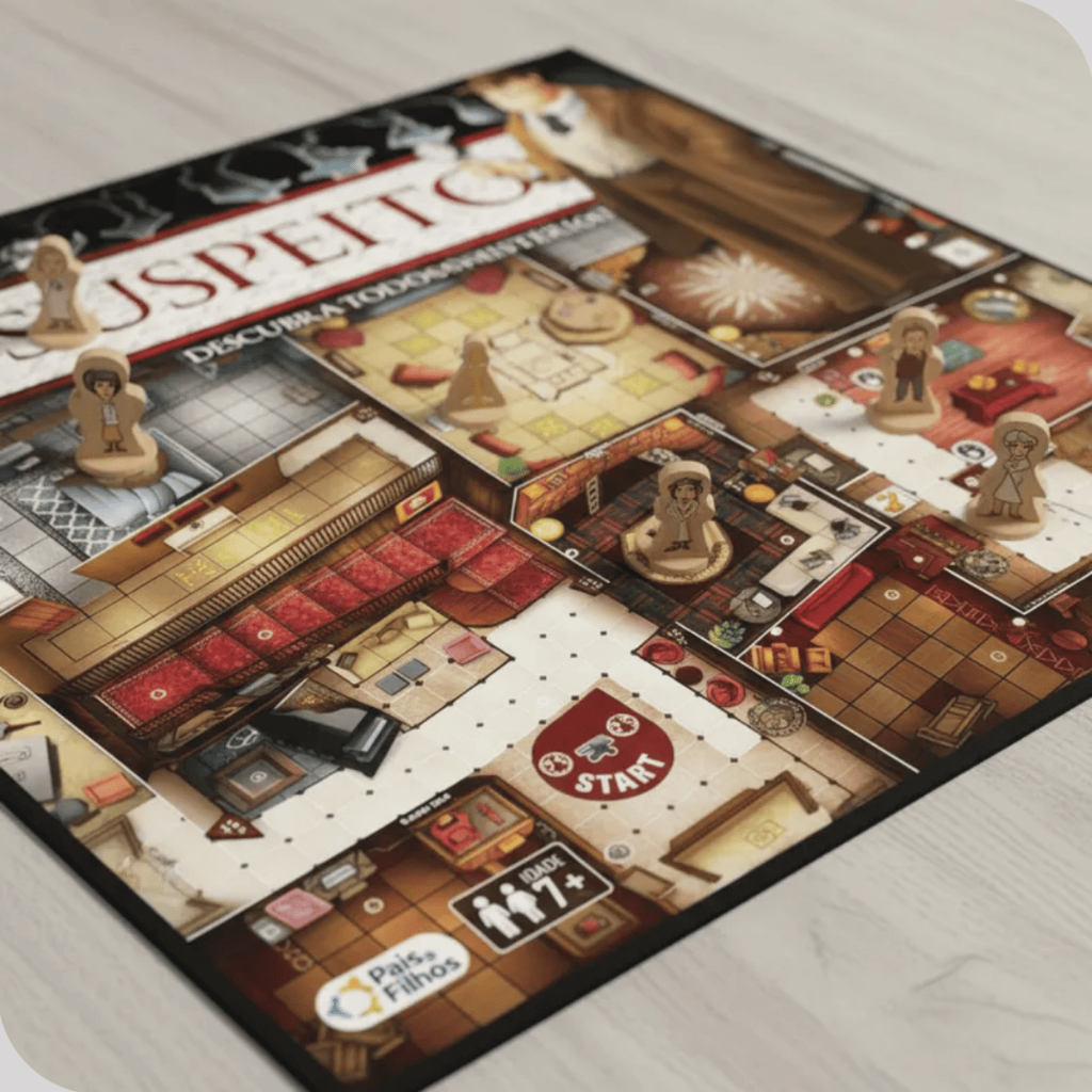 Jogo de Tabuleiro Detetive Misterios Brinquedo Suspeito