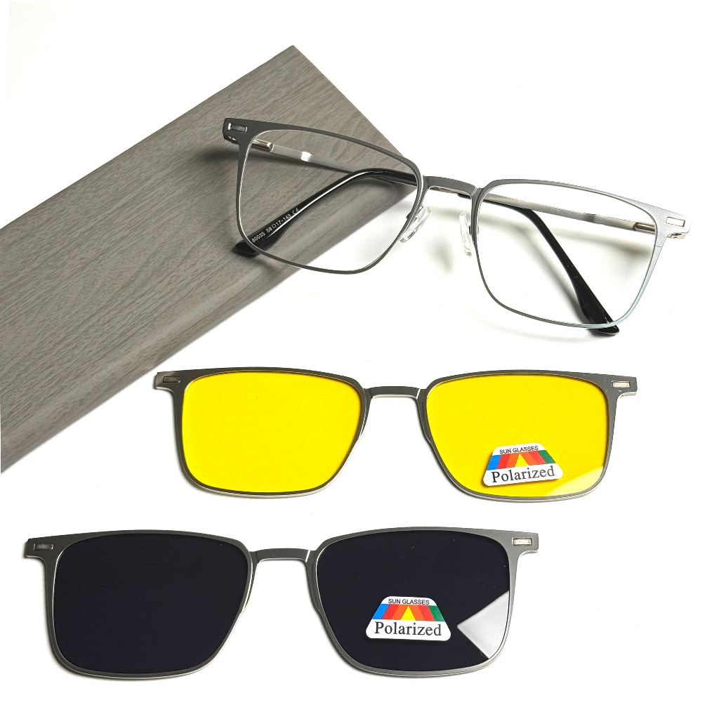 Armações De Óculos Masculino Clipon 8003s 3 Em 1 Polarizadas Com Primavera Metal Magnetic Eyewear em Oferta na Shopee