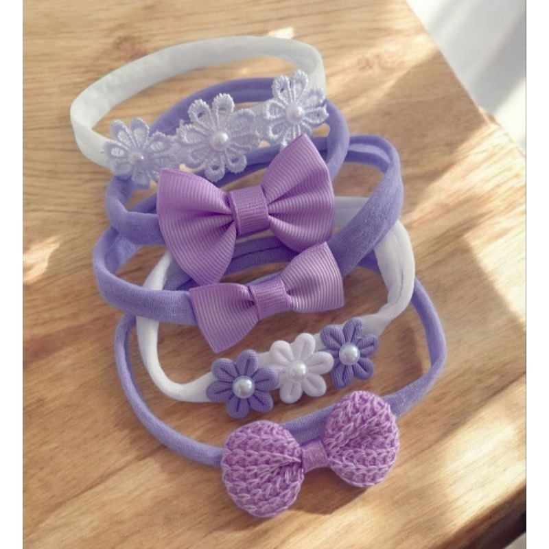 kit de Laços Boas Vindas Lilas faixa para bebês Recem Nascida, Laços infatil menina