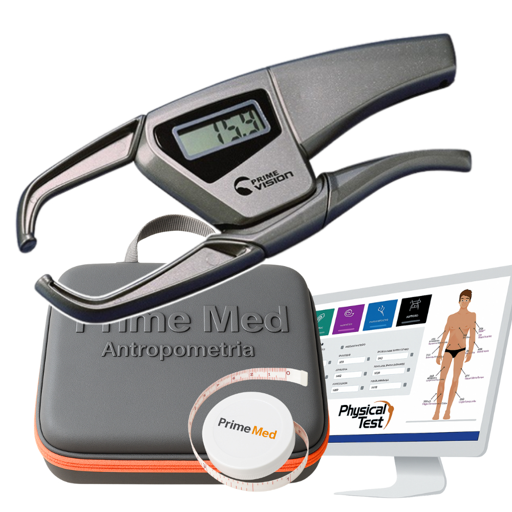 Adipometro Computadorizado Digital Profissional - Prime Med Smart + Sistema Avaliação Física