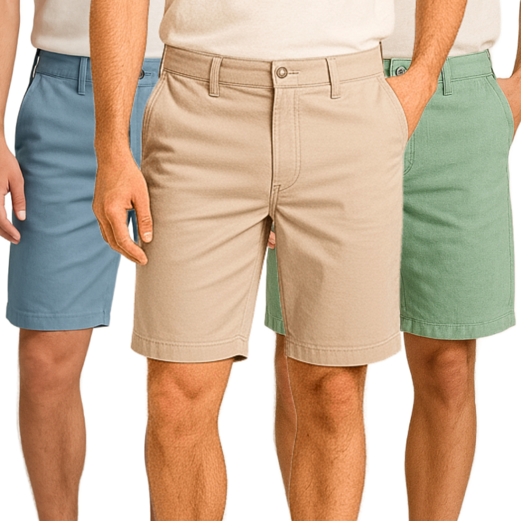 Bermuda Masculina de Sarja Brim Colorida Ideal para Passeios, Praia e Fim de Semana - SJ 01 em Oferta na Shopee