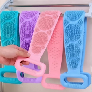 Esponja Silicone Massageadora Esfregão Bucha Esfoliação Banda Escova Corpo Todo Costas Perna Banho
