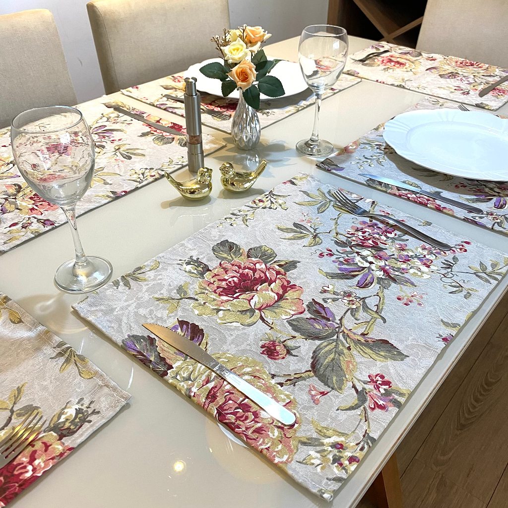 Jogo Americano 6 Peças Dupla Face - Decoração para Mesa em Oferta na Shopee