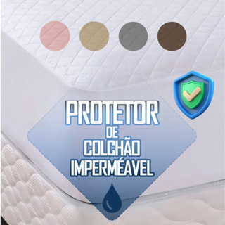 Protetor de Colchão Impermeável Capa de Colchão Matelado com Elástico - Berço Solteiro Casal Queen em Oferta na Shopee
