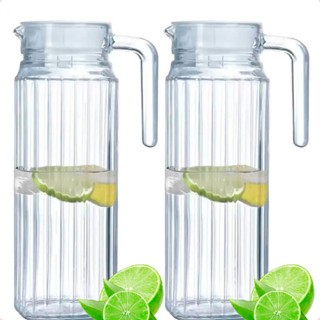 Jarras de Vidro 1 Litro com Tampa — Elegância e Praticidade para Servir Bebidas JR Jarra Agua - suco