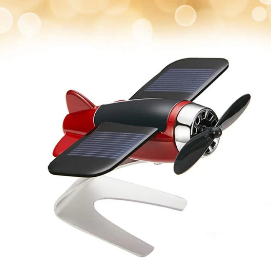 Avião Solar decorativo | Carro | Mesa | Escritório (gira hélice com o sol)