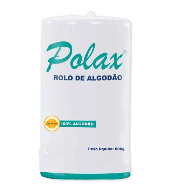Rolo de Algodão Multiuso Polax  Hidrofilo para Manicure 500g 1 UN
