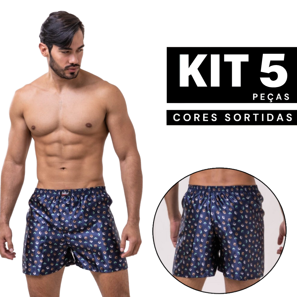 Kit 1 à 5 Samba Canção Masculino Estampado Confortável Para Dormir