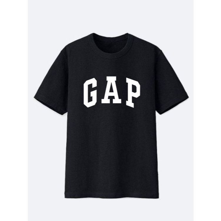 Camiseta Baby Look Gap Preta Basica Feminina Estampa Famosa Classica Estilosa e Casual