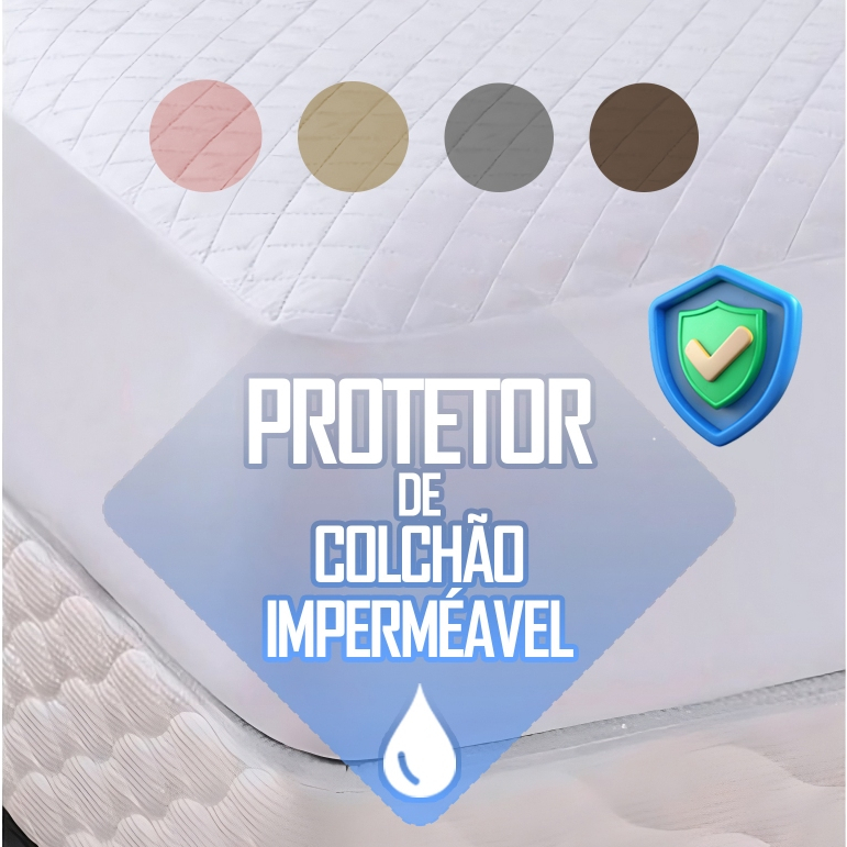 Protetor de Colchão Impermeável Capa de Colchão Matelado com Elástico -Solteiro -Casal -Queen King