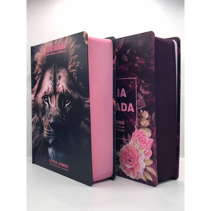 Kit 2 Bíblias Sagrada Letra Jumbo Full Color Com Harpa e Corinhos J3 em Oferta na Shopee