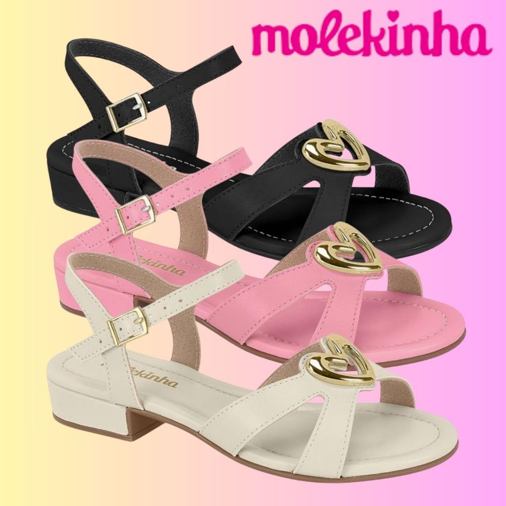 Sandália Meninas Infantil Molekinha Conforto Antiderrapante | Lançamento! | Original Molekinha!