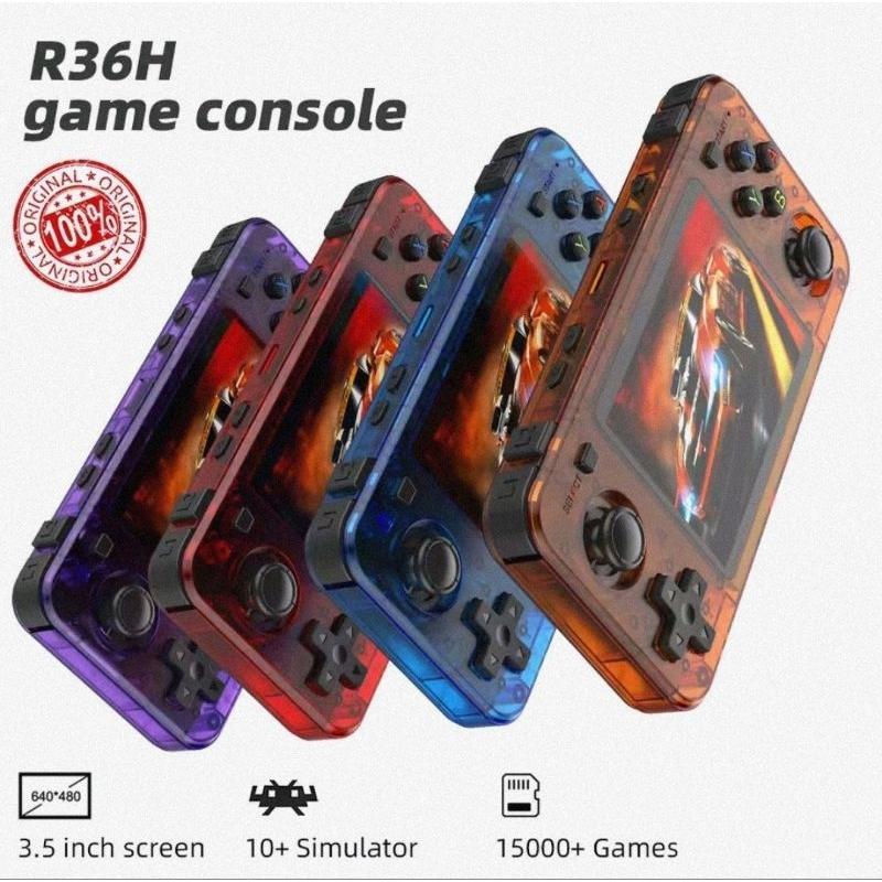 R36H Console de Jogos - 15 Mil Jogos com Tela de 3.5 Polegadas e 10+ Simuladores Incluídos Novo Produto Original