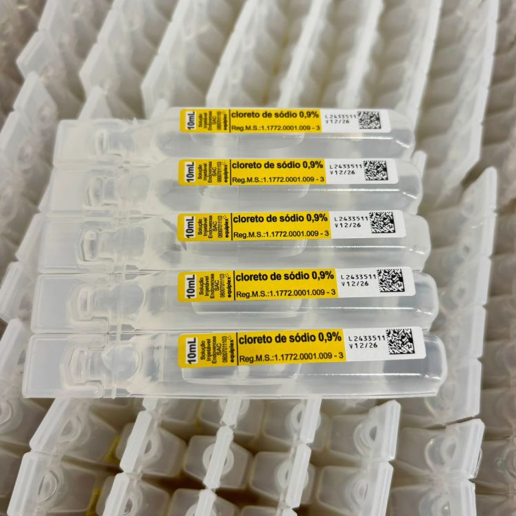 Soro Fisiológico 0,9% 10ml - Kit com 100 Flaconetes em Oferta na Shopee