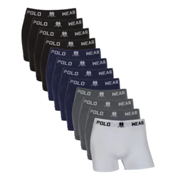 Kit 12 Cueca Boxer Masculina Adulto Polo Wear Original