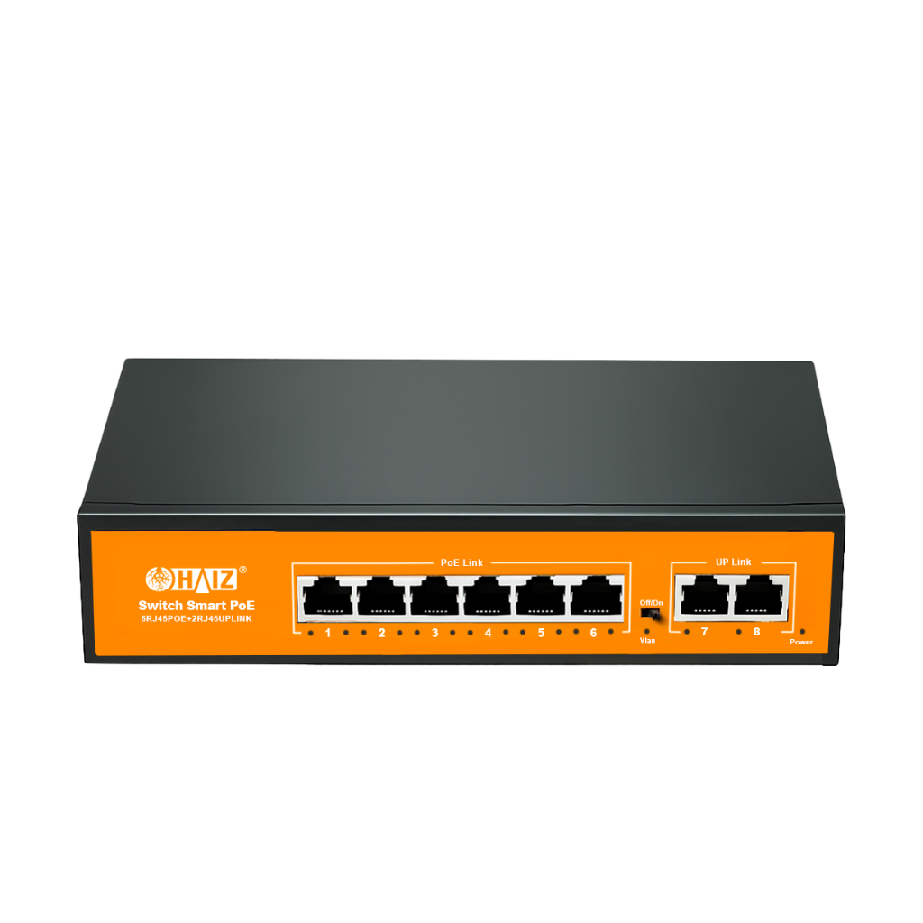 Switch de Rede Haiz 6 Portas PoE + 2 UpLink Gigabit 10/100/1000Mbps HZ-1008GBPOE em Oferta na Shopee