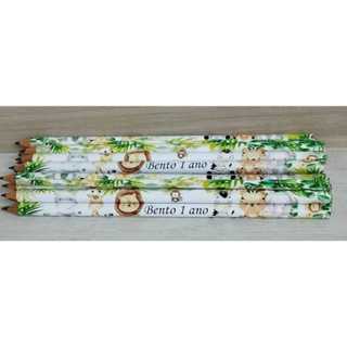 30 lembrancinha lápis personalizado para festa infantil Safari baby em Oferta na Shopee