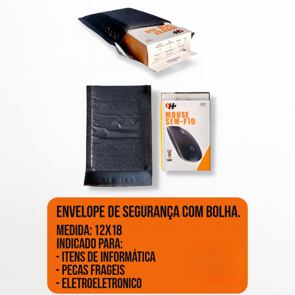 Envelope Segurança Com Bolha 12 X 18 Reforçado Laminado Grosso Saco com Bolha Envio