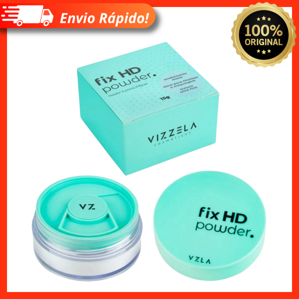 Fix HD Powder 100% Original Vizzela - Pó Fixador Translúcido 15g