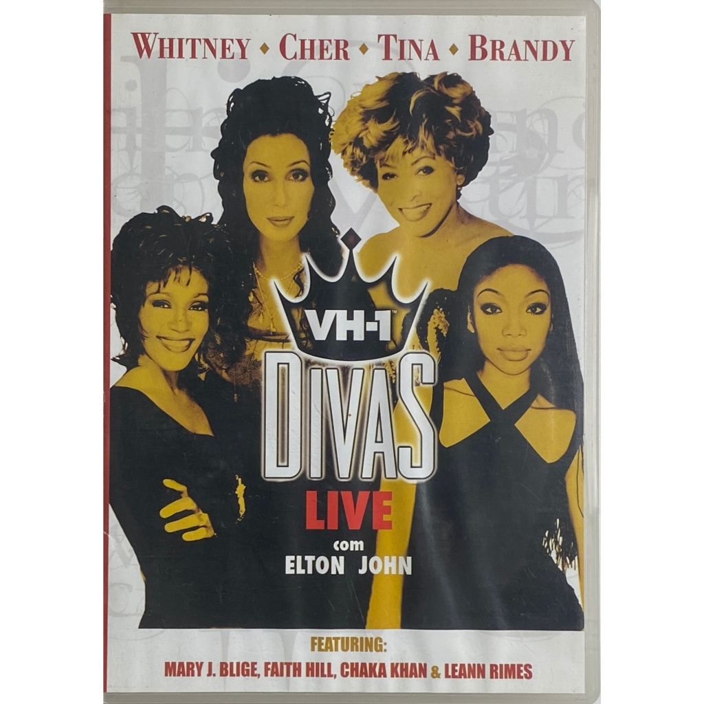 DVD - Divas Live - Whitney, Cher, Tina, Brandy - Participação Especial Elton John - Original