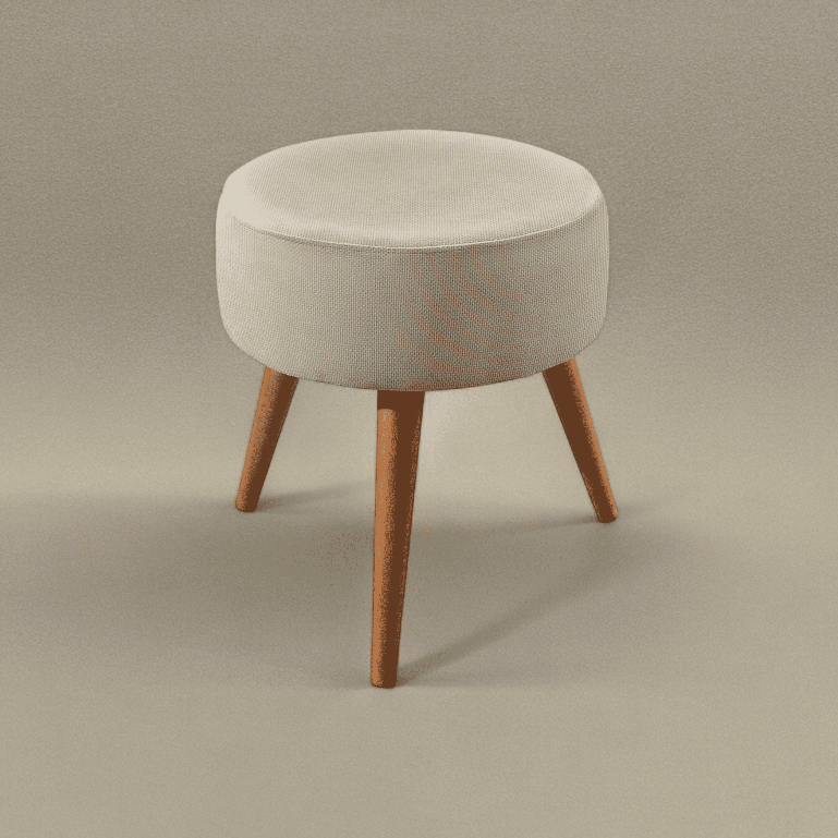 Puff Banqueta Lippe Madeira Maciça Castellar Móbile em Oferta na Shopee