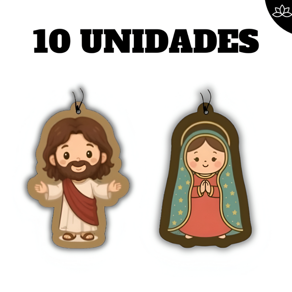 Kit 10 Cheirinho Aromatizante para Carro e Ambiente Jesus & Maria Abençoe seu ambiente - SMELL Premium - Felsen Car em Oferta na Shopee