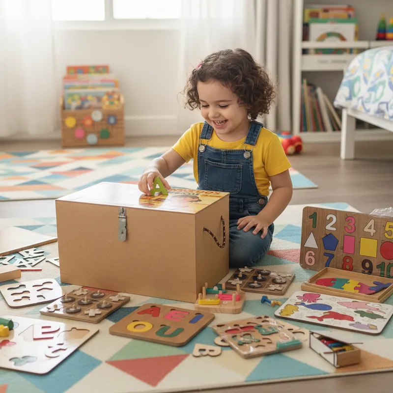 Maleta Baú Educativa 43x28x23 - 15 Jogos em Oferta na Shopee