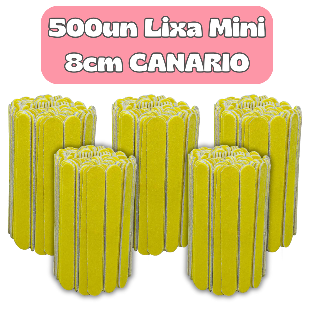 Mini Lixa de Unha CANÁRIO Descartável para Manicure Pedicure Salão de Beleza Estética Profissional