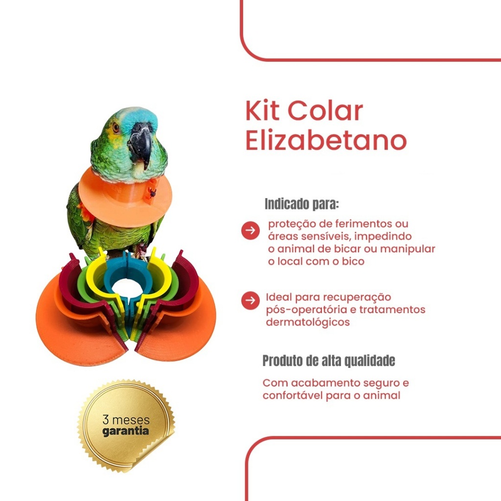 Kit Colar Elizabetano para Aves em Oferta na Shopee