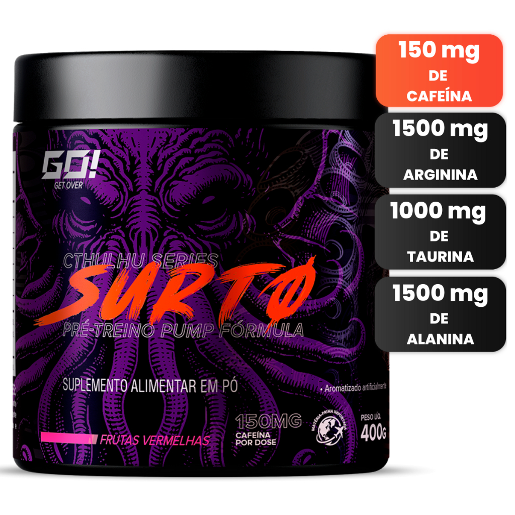 Pré-Treino Surto 400g (Cthulhu Series) | Fórmula avançada - GO NUTRITION em Oferta na Shopee