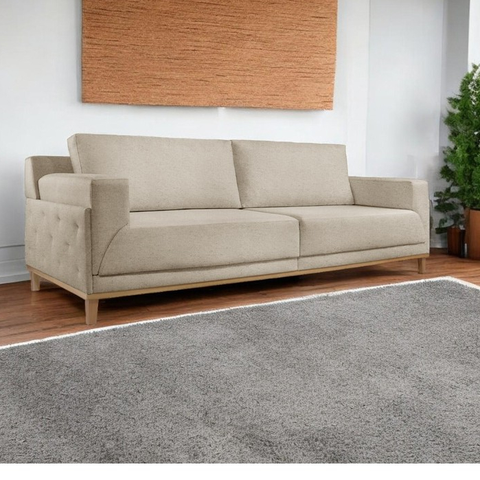 Sofá Fixo Nikos 4 Lugares 2,20m Castellar Móbile em Oferta na Shopee