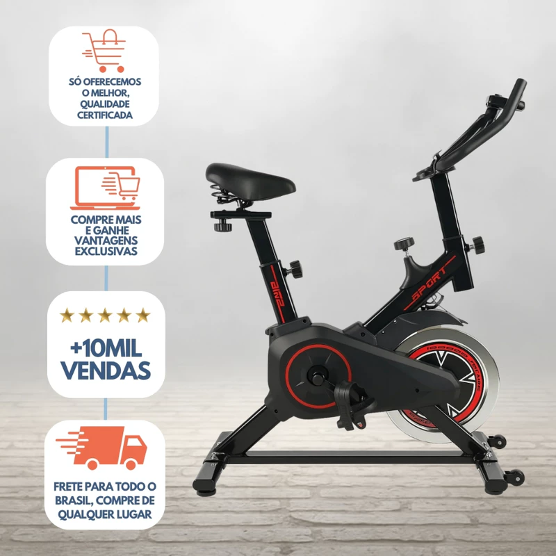 Bicicleta Ergométrica Spinning Semi Profissional Preta para Academia — foto 9