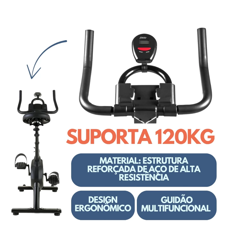 Bicicleta Ergométrica Spinning Semi Profissional Preta para Academia — foto 3