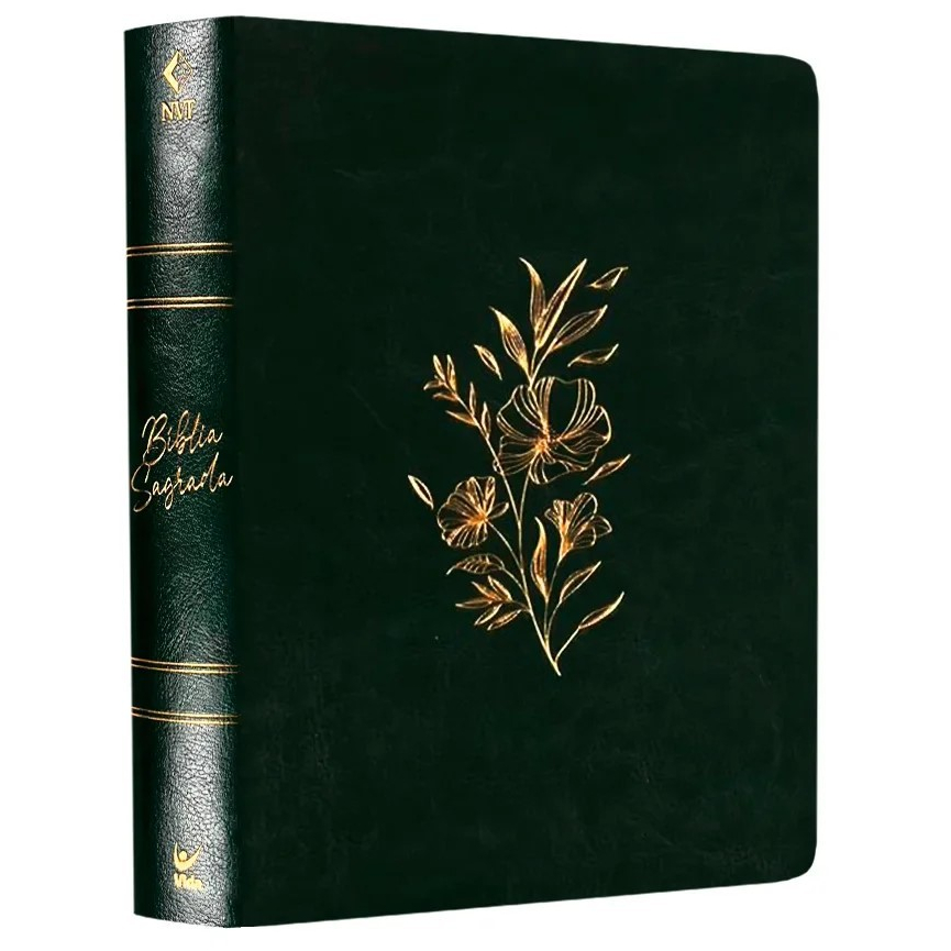 Bíblia Mulheres Floral - Viviane Martinello - NVT - Espaço Para Anotações - Capa Luxo Verde Musgo em Oferta na Shopee