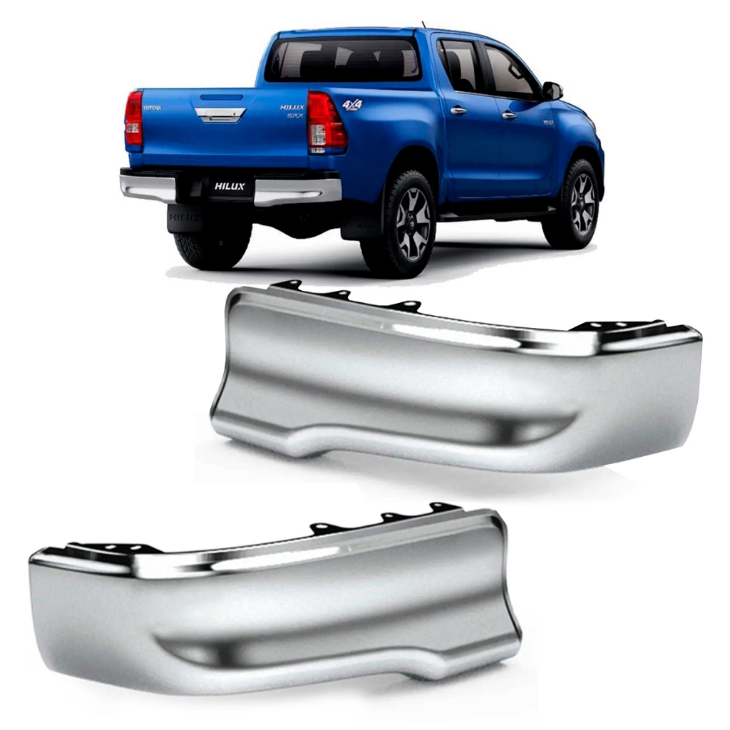 Par Ponteiras Parachoque Hilux 2016 2017 2017 2018 2019 2020 2021 2022 2023 2024 2025 Sem Furo