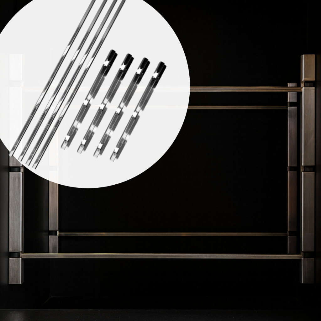 Suporte de Churrasqueira Aço Inox 430 Cozix para Grelhas e Espetos Apoio Churrasco Área Gourmet