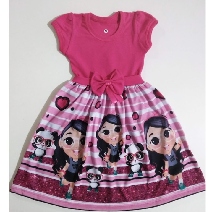 vestido infantil Luluca, peppa, now united e muito mais