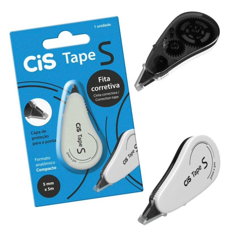 Corretivo em Fita CiS Tape S 5mm x 5m | Correção Limpa e Precisa