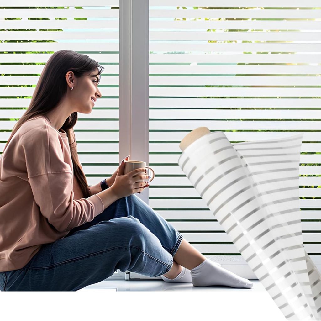 Película Jateada Persiana Adesiva para Vidros Box Decoração Privacidade Elegante Blindex Pode Lavar em Oferta na Shopee